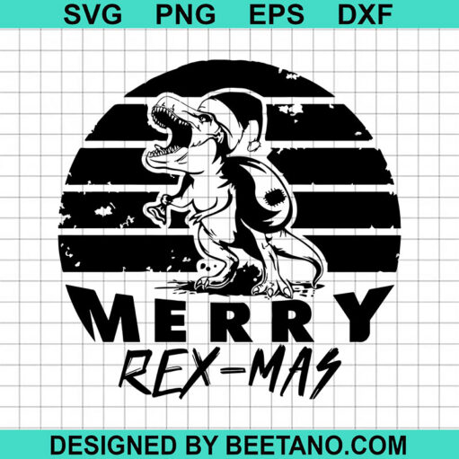 Merry Rexmas Svg Dinosaur Merry Christmas Svg Santa Dinosaur Svg