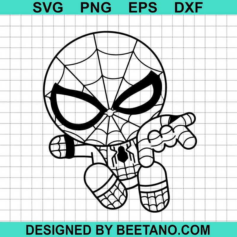 Baby Spiderman SVG Chibi Superhero SVG Avengers Spider SVG Marvel SVG