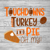 Turkey Thanksgiving Football Svg