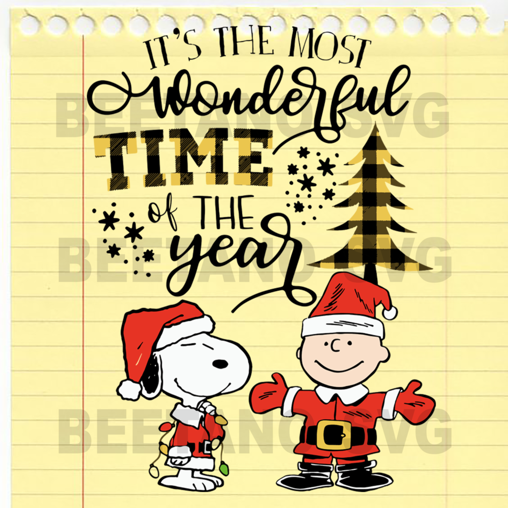 Its The Most Wonderful Time Of The Year Snoopy Svg Cutting Files For