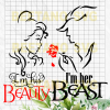 I'M His Beauty I'M Her Beast Svg