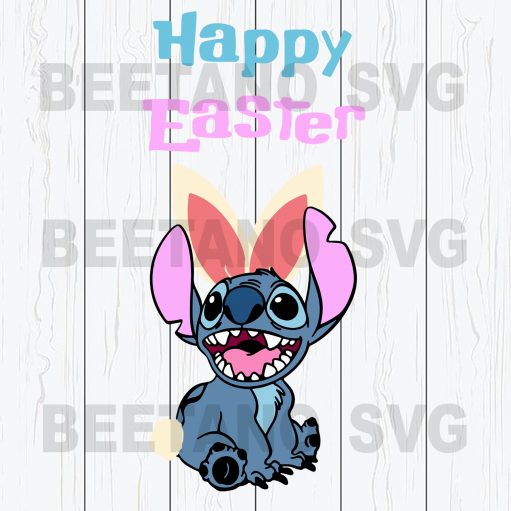 Lilo Stitch Happy Easter Svg, Lilo Stitch Bunny Svg Files, Happy Easter Svg Files