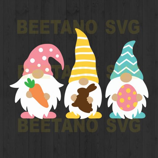 Gnome Happy Easter Svg