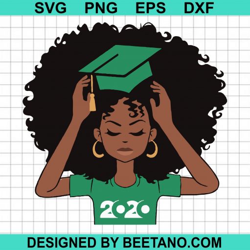 Black girl graduation svg, Black girl senior SVG files, Black woman graduation SVG