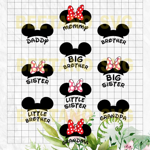 Mickey Minnie family Svg Bundle