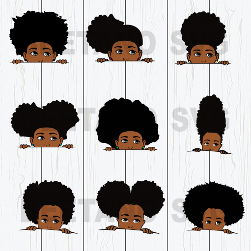 Black girl SVG