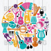 Musical Instrument Cutting Files For Cricut, Svg, Dxf, Eps, Png Instant Download