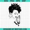 Black Woman Praying Svg
