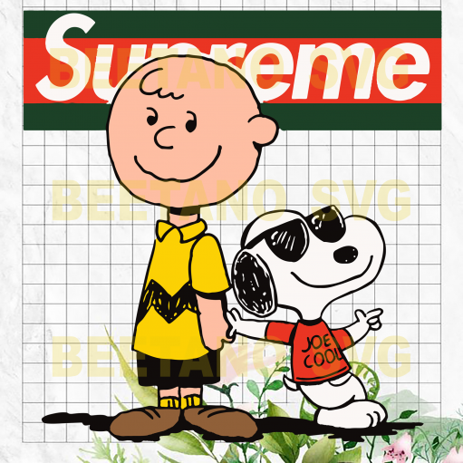 Snoopy Charlie Brown Supreme SVG