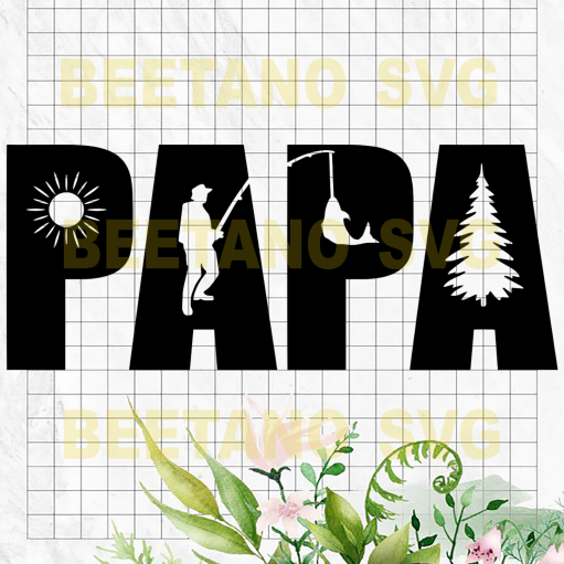 Papa Cutting Files For Cricut, SVG, DXF, EPS, PNG Instant Download
