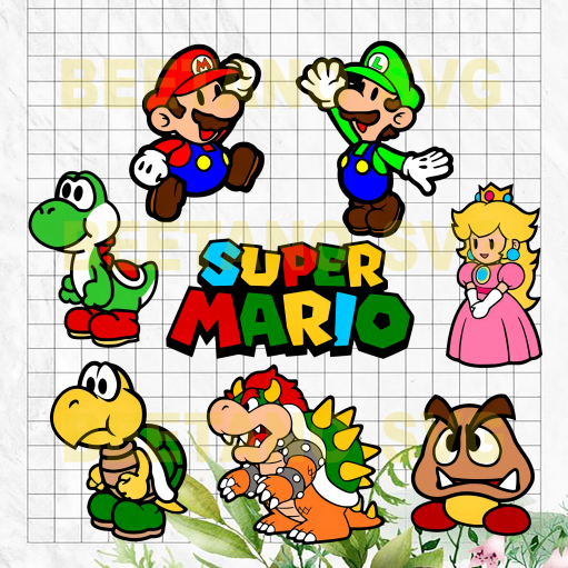 Super Mario Character Svg