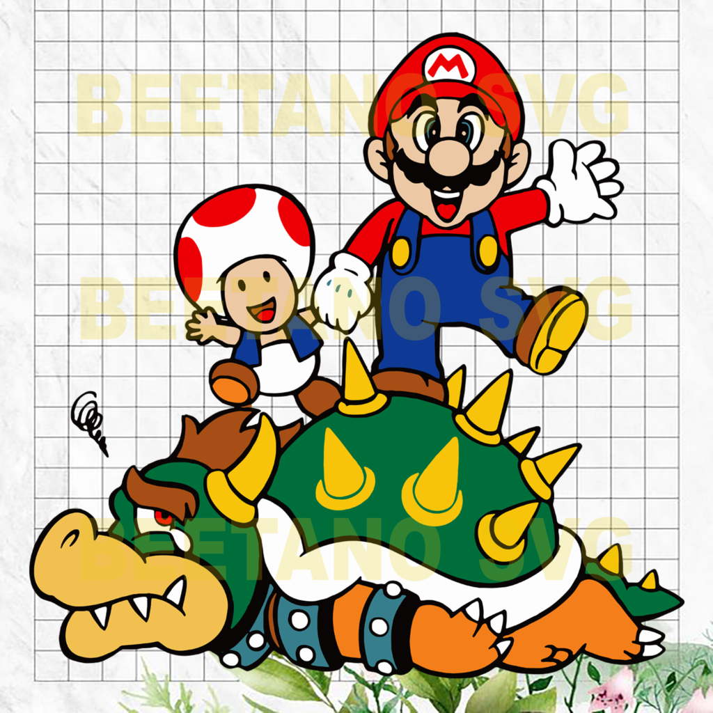 Super Mario Character Svg, Super Mario SVG, DXF, EPS, PNG Instant Download
