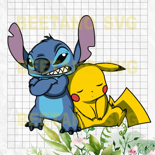 Lilo Stitch And Pikachu svg