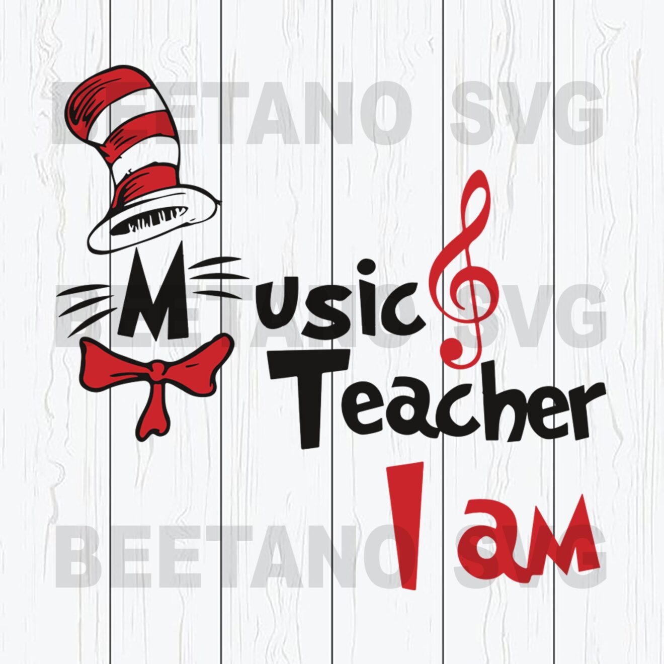 Music Teacher I am Svg, Dr Seuss Music Teacher I am Svg Files, Music Teacher Ctting Files
