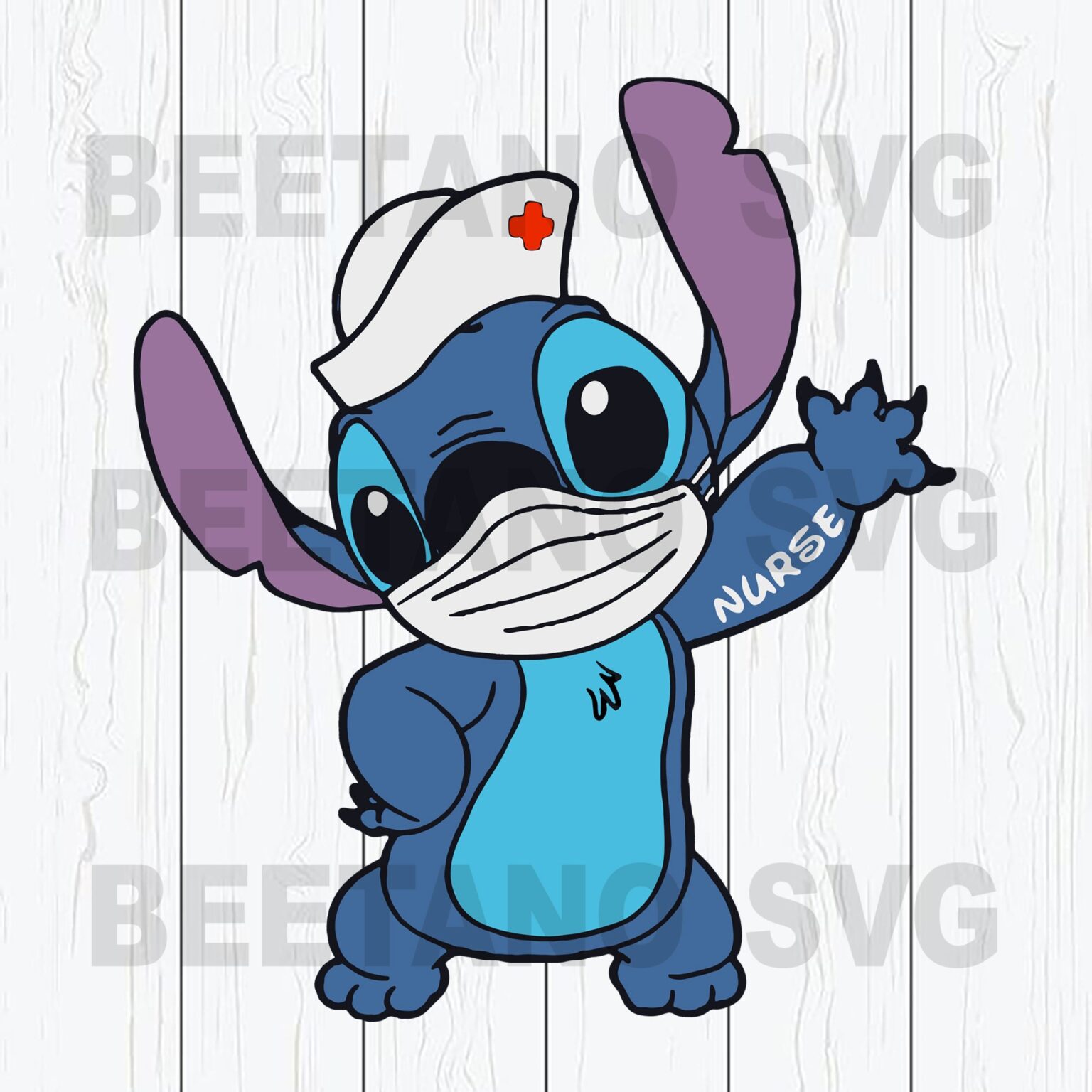 Lilo And Stitch Nurse Wear Face Mask Svg Files, Lilo And Stitch Nurse ...