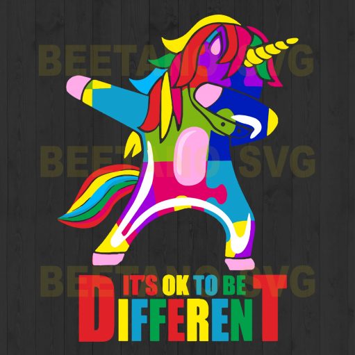 It'S Ok To Be Different Autism Unicorn