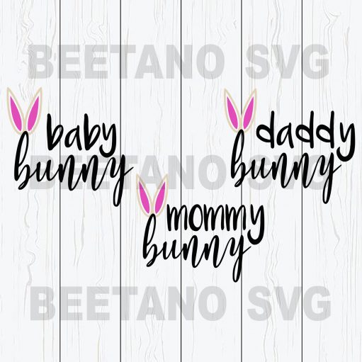 Baby Bunny Daddy Bunny svg