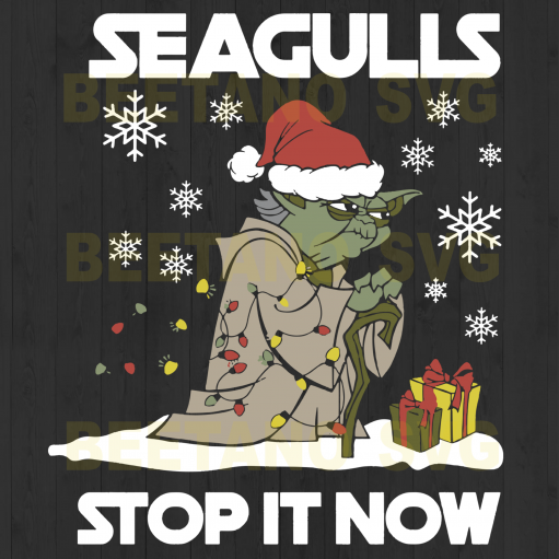 Seagulls Stop It Now Yoda Star war Svg, Yoda Santa Svg, Yoda Vector, Yoda Santa Cricut, Star war Christmas Files For Cricut, Yoda Cutting Files For Cricut, SVG, DXF, EPS, PNG Instant Download