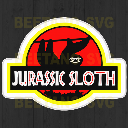 Jurassic Sloth Svg, Jurassic Sloth Files, Jurassic Sloth Vector, Sloth Svg, Funny Jurassic World, Sloth Cutting Files For Cricut, SVG, DXF, EPS, PNG Instant Download