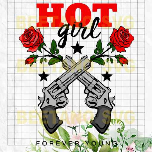 Hot Girl Guns Svg