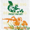 Protect Your Nuts Svg, Squirrel Wit Guns Svg Files, Funny Squirrel Files, Guns Vector, Guns Cutting Files For Cricut, Svg, Dxf, Eps, Png Instant Download