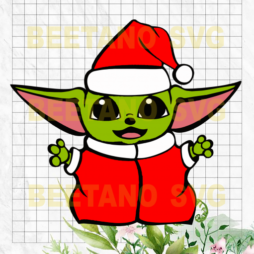 Baby Yoda Santa Svg Files