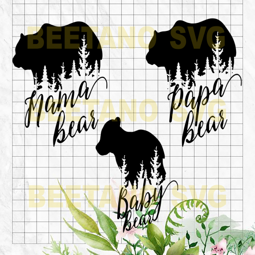 Family Bear Svg
