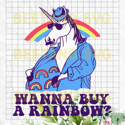 Wanna Buy A Rainbow Unicorn Svg, Unicorn Svg Files, Wanna Buy A Rainbow Unicorn Clipart, Funny Unicorn Svg, Wanna Buy A Rainbow Unicorn Cutting Files For Cricut, SVG, DXF, EPS, PNG Instant Download