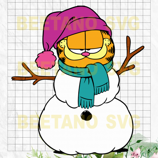 Garfield Snowman Svg