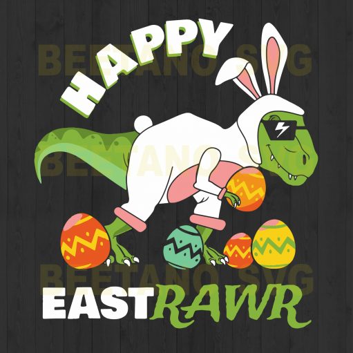 Happy Eastrawn Dinosaur