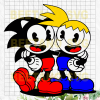 Sonic Cuphead And Mugman Svg