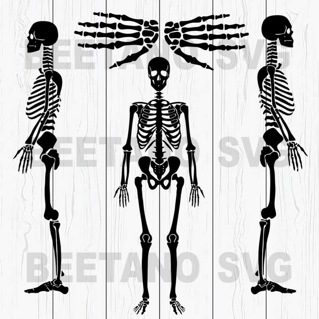 Skeleton Cutting Files For Cricut, SVG, DXF, EPS, PNG Instant Download