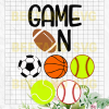 Sports Game On Baseball Football Svg