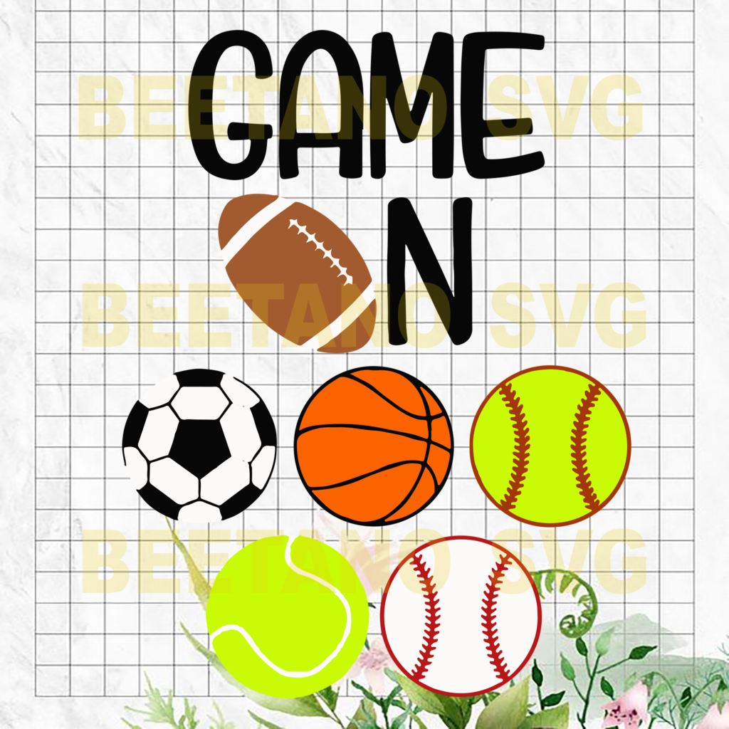 Sports Game on baseball football SVG, DXF, EPS, PNG Instant Download