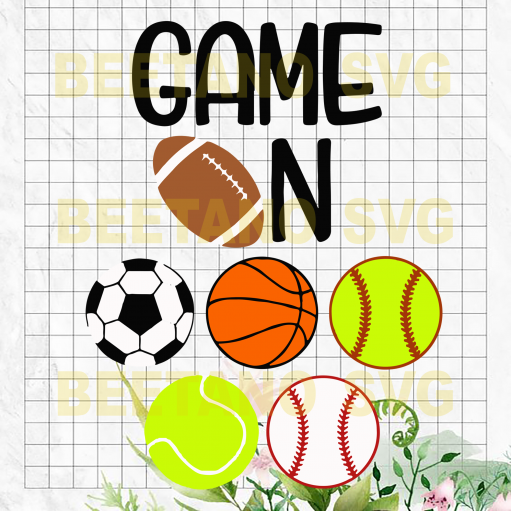 Sports Game on baseball football SVG