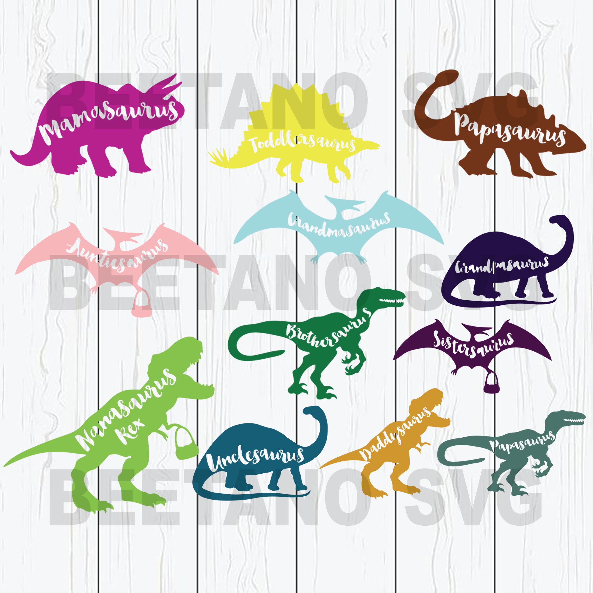 Mamasaurus family dinosaurs bundle Cutting Files For Cricut, SVG, DXF ...