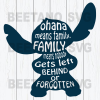Stitch Ohana Family Quotes Svg