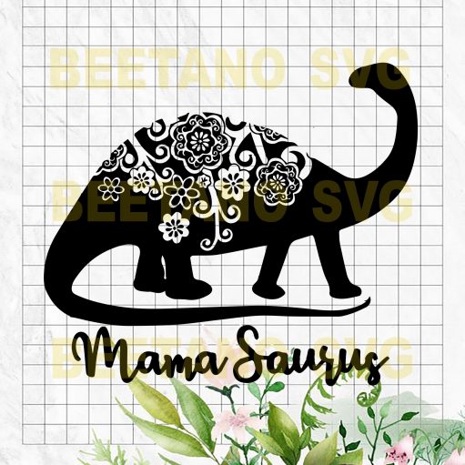 Mandala Mamaraurus Cutting Files For Cricut, SVG, DXF, EPS, PNG Instant Download