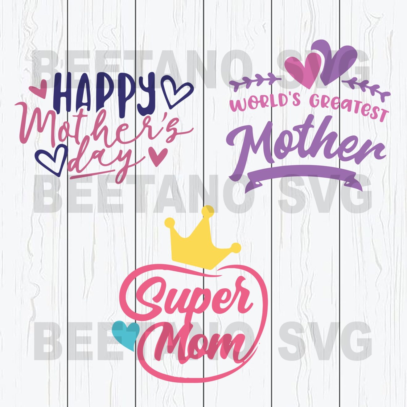 Happy Mother's Day Svg Files, Happy Mother's Day Svg Bundle Files ...