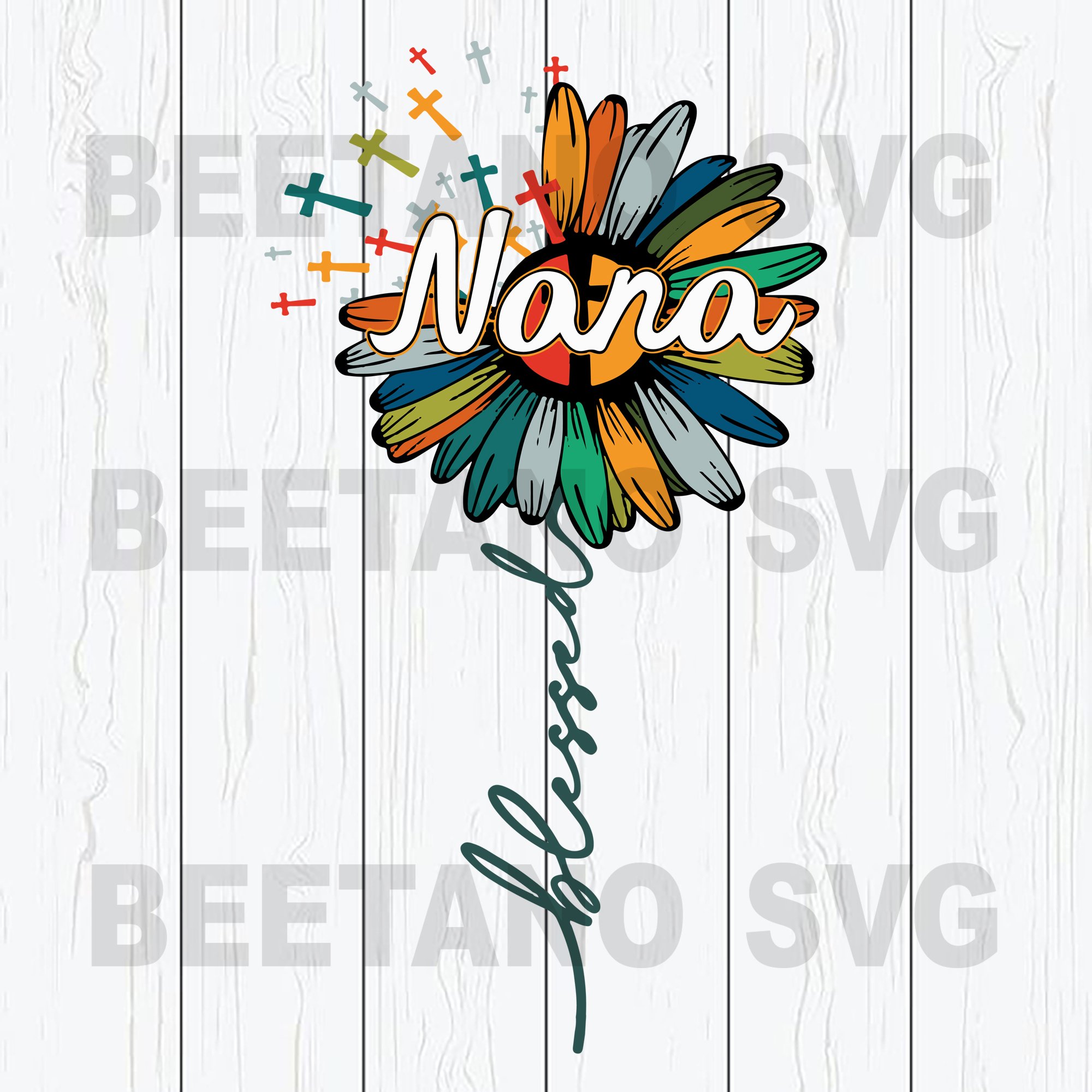 Blessed Nana Svg Files, Sunflower Blessed Nana Svg, Nana Svg, Family