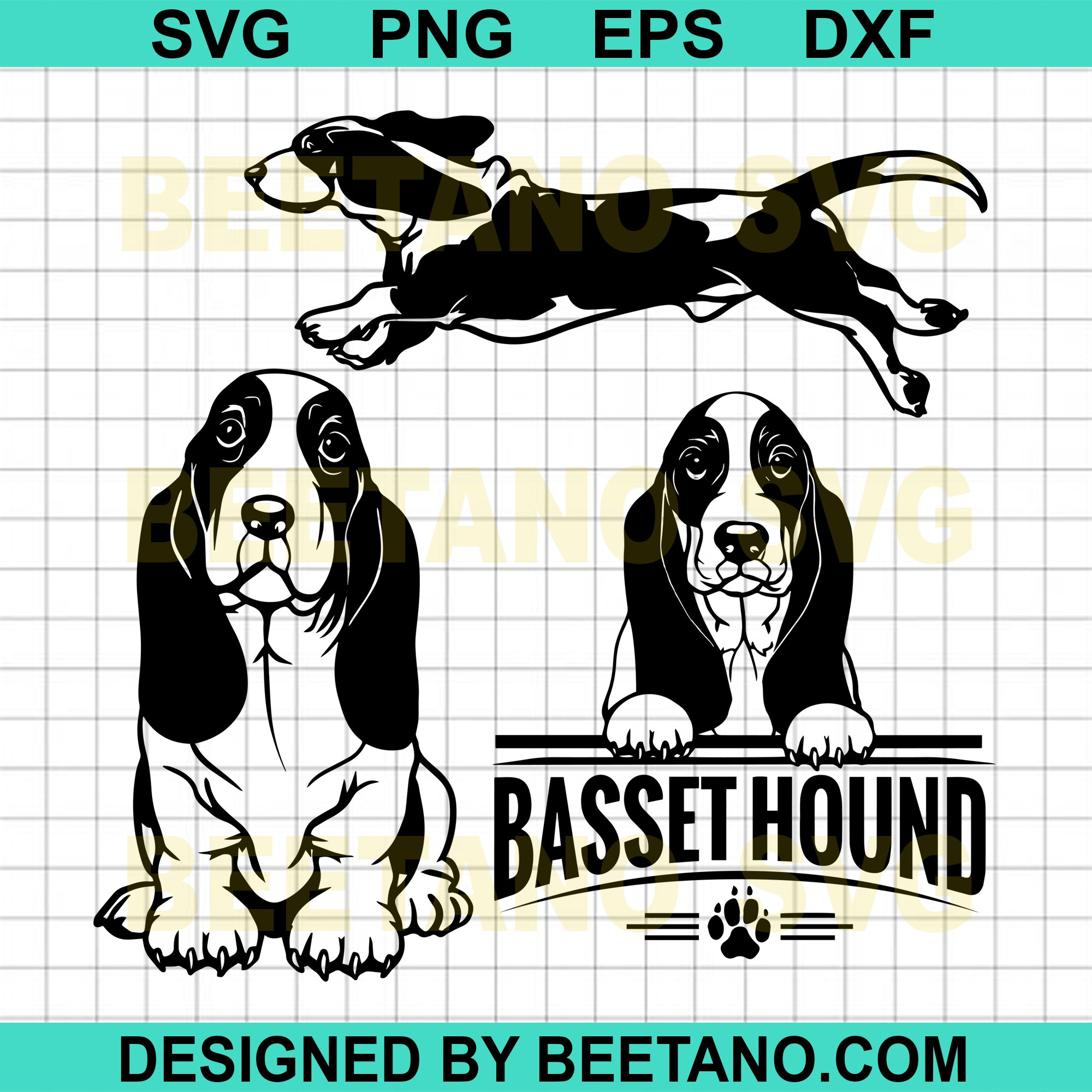 Basset Hound SVG SVG files for Cricut Dog svg Vinyl Cut File SVG files