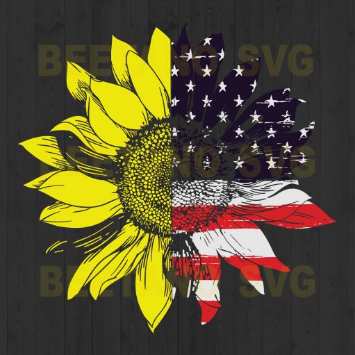 Sunflower American Flag Svg Files