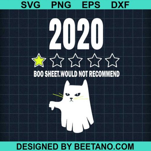 Boo Sheet 1 Star Funny Cat Ghost SVG
