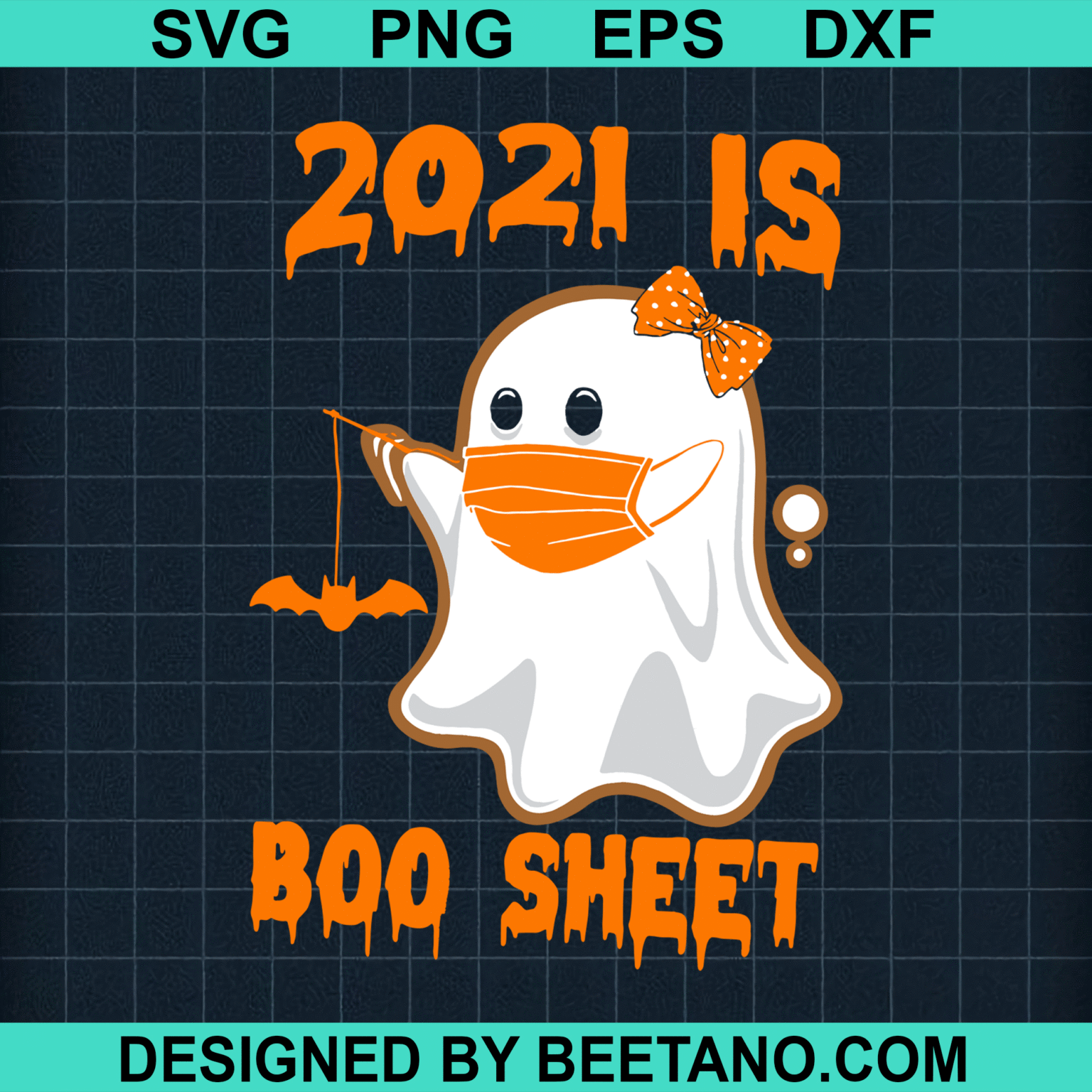 2021 Is Boo Sheet Halloween Ghost Wear Mask