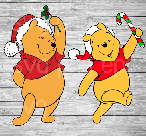 Winnie The Pooh Christmas Svg