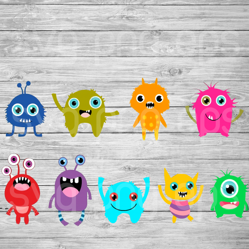 Cute Monsters SVG