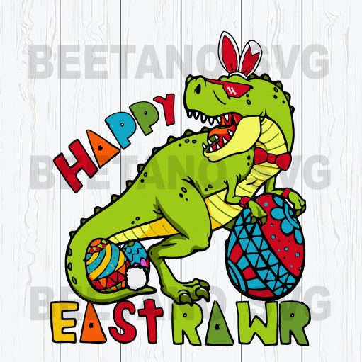 Happy Eastrawn Dinosaur Svg