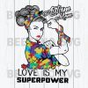 Autism Mom Love Is My Superpower Svg File