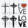Jesus Cross Svg Bundle Files, Jesus Svg, Jesus Cross Files For Cricut, Love Jesus Cross Svg Files