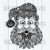 Mandala Santa Claus Svg, Mandala Santa Svg, Mandala Christmas Svg, Mandala Santa Cutting Files For Cricut, Svg, Dxf, Eps, Png Instant Download